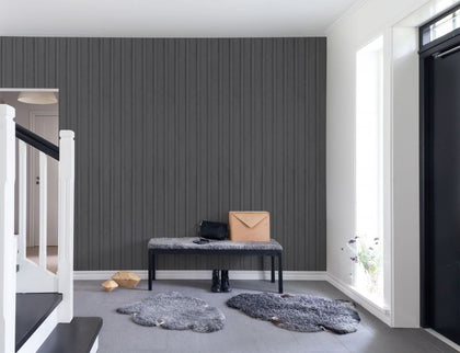 Swedish Cottage, Grey | Rebel Walls