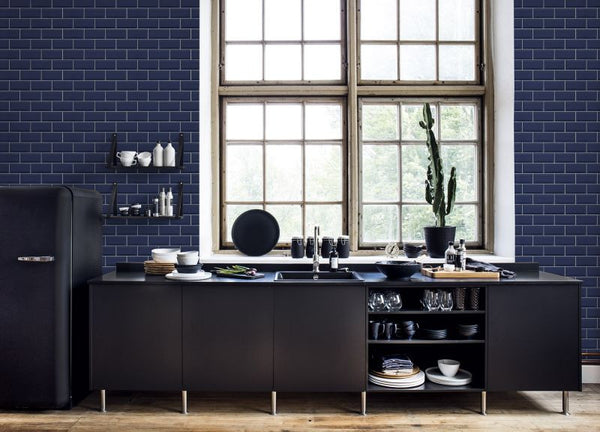 Bistro Tiles, Royal Blue | Rebel Walls