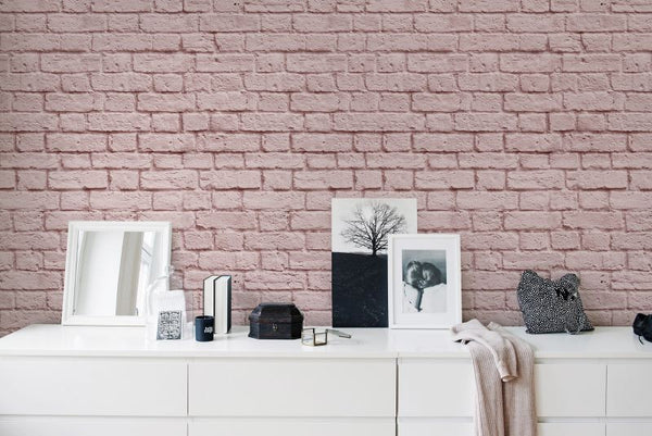Soft Bricks, Pink | Rebel Walls