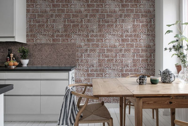 Decorated Bricks, Red | Rebel Walls
