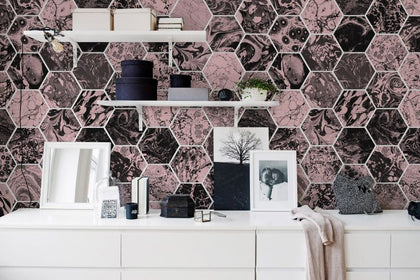 Mixed Memories, dusty pink | Rebel Walls
