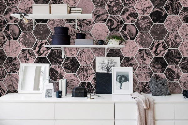 Mixed Memories, dusty pink | Rebel Walls