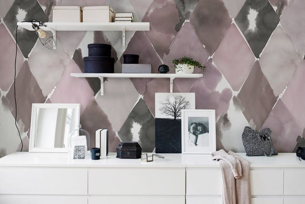 Big Harlequin, Plum | Rebel Walls