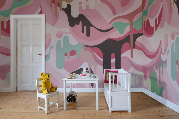 Dripping Rainbow, Marshmallow | Rebel Walls