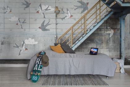 Stairway Graffiti, Swallow | Rebel Walls