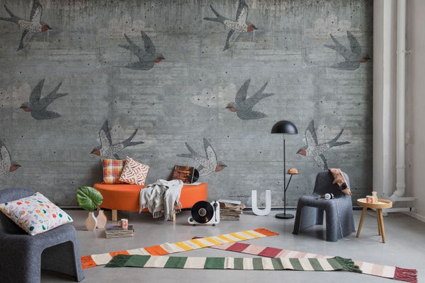 Concrete Art, Swallow | Rebel Walls