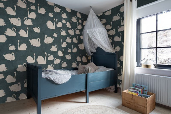 Cygne, Bleu | Rebel Walls