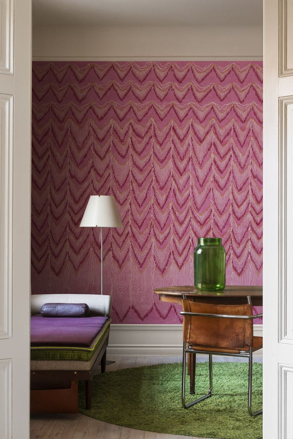 Fringed Follies, Hot Pink 200cm x 280cm | Rebel Walls