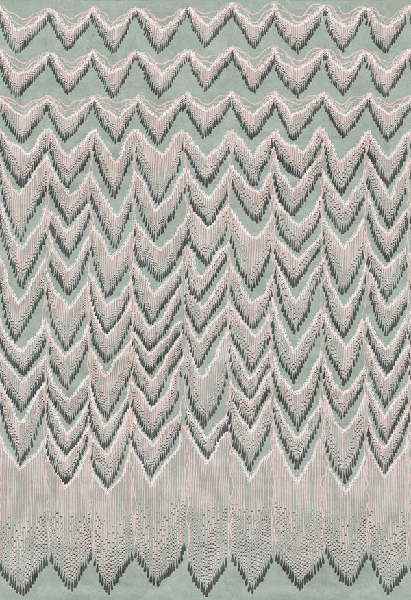 Fringed Follies, Mint 200cm x 280cm | Rebel Walls