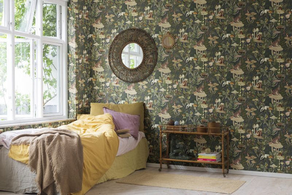 Wildlife Creek Forest Green | Rebel Walls