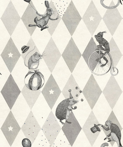 Circus Corner Graphite | Rebel Walls