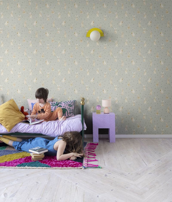 Bunny Field Mint | Rebel Walls