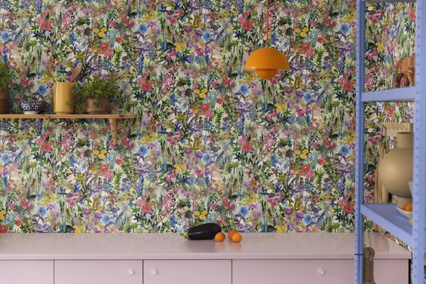 Poppy Meadow Rainbow | Rebel Walls