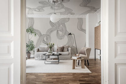 Stripes, Graphite | Rebel Walls