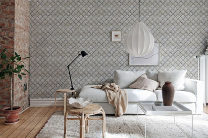 Small Concrete Trellis, Harsh Grey | Rebel Walls