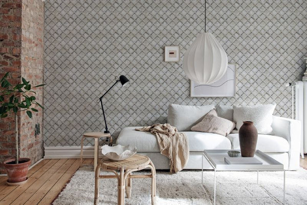 Small Concrete Trellis, Harsh Grey | Rebel Walls