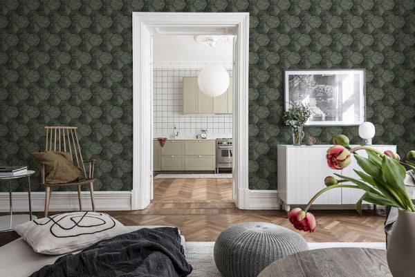 Hexagon Tiles, Emerald | Rebel Walls