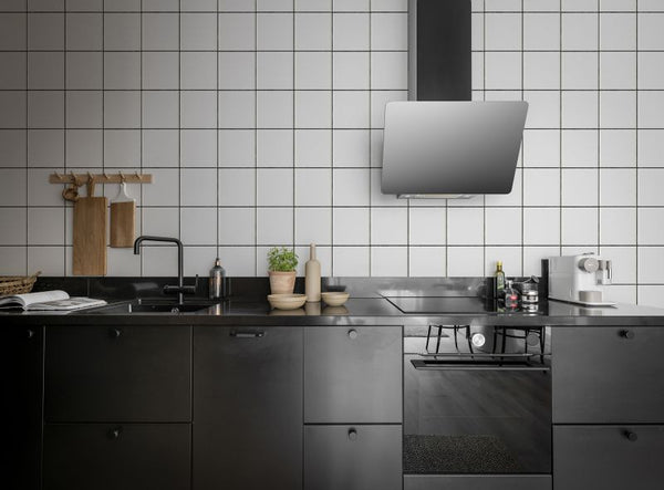 Square Tiles, Clean White | Rebel Walls