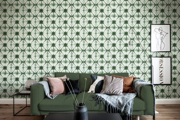 Tie Dye Kaleidoscope, Green | Rebel Walls