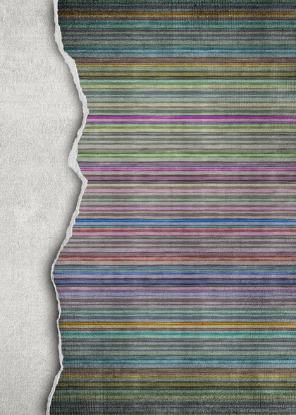 Worn Wall, Multi Stripe | Rebel Walls