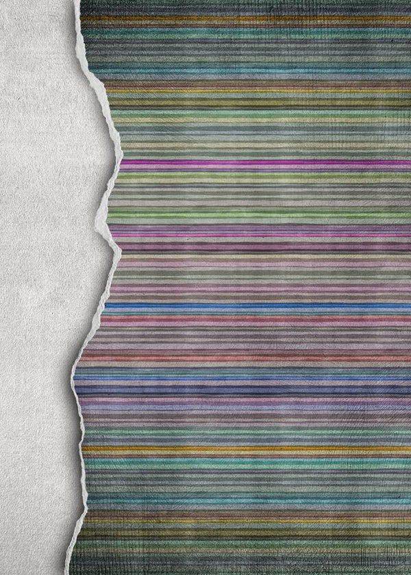 Worn Wall, Multi Stripe | Rebel Walls