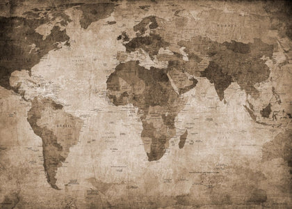 World Map, brown | Rebel Walls