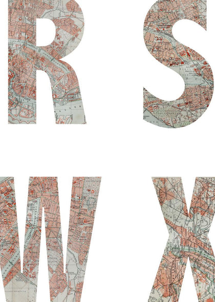 Map Alphabet | Rebel Walls