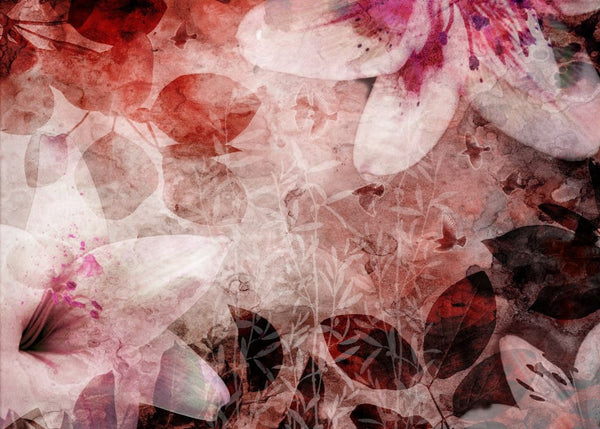 Garden of Dreams, red | Rebel Walls