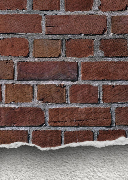 Well-Worn Brick Wall, red | Rebel Walls
