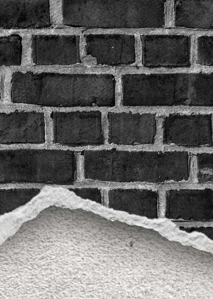 Well-Worn Brick Wall, black | Rebel Walls