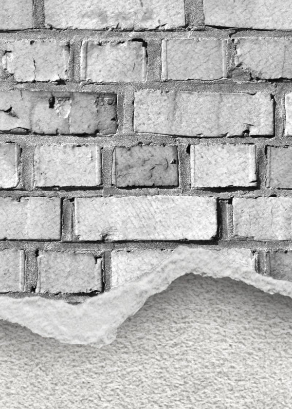 Well-Worn Brick Wall, white | Rebel Walls