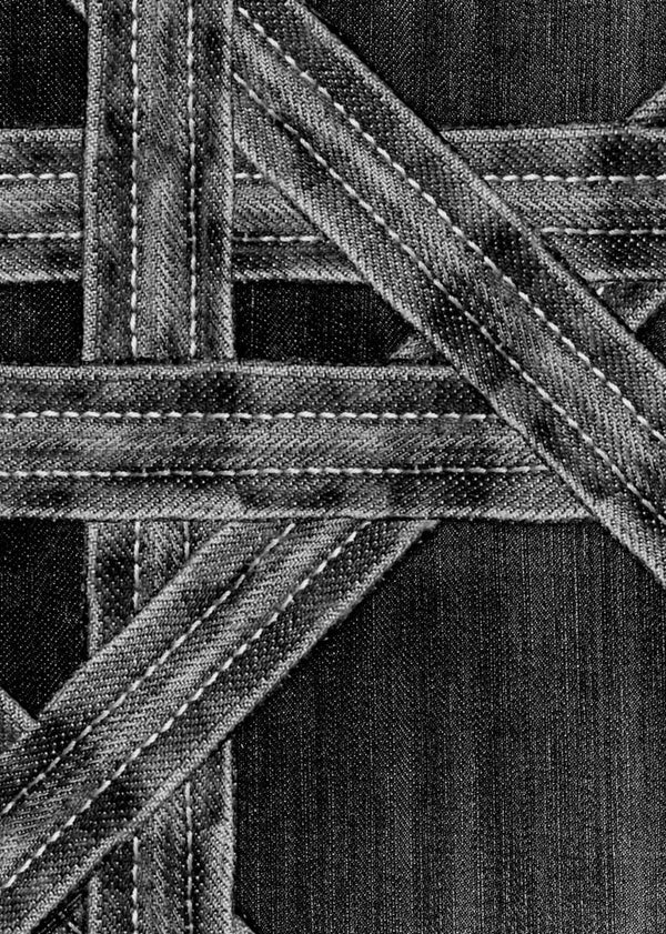 Denim Trellis, black | Rebel Walls