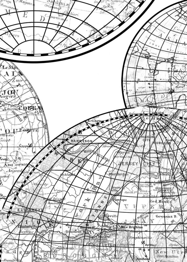 Globes Gathering, Black and white | Rebel Walls