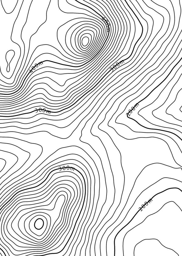 Elevation Lines, White | Rebel Walls