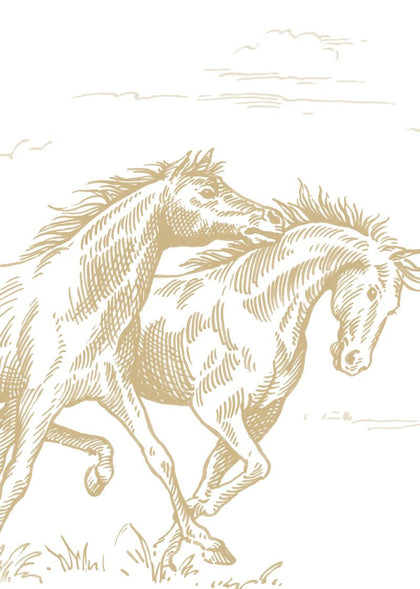 Horse Herd, Gold | Rebel Walls