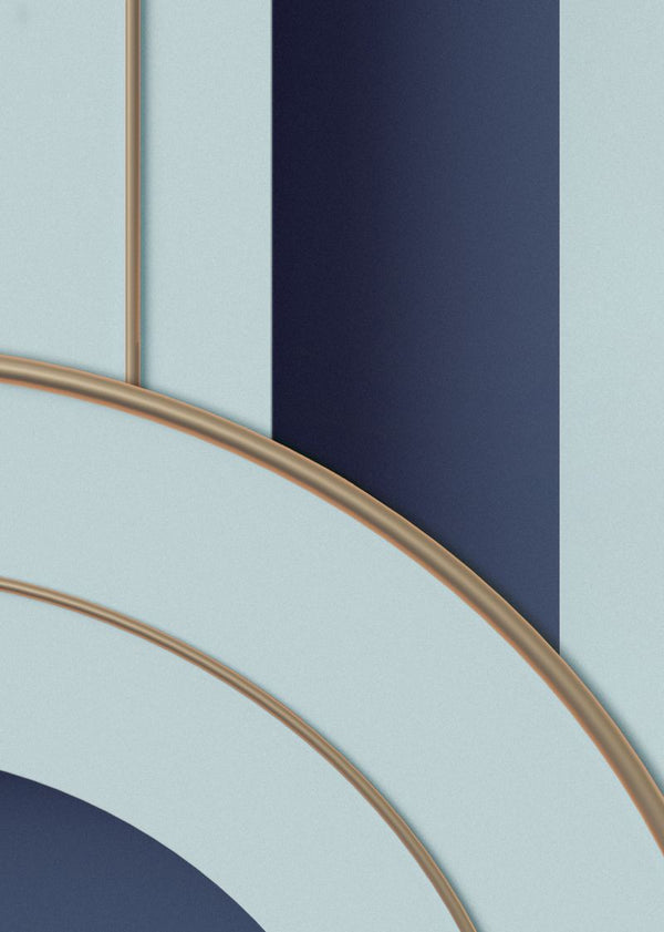Arch Deco, Blue | Rebel Walls