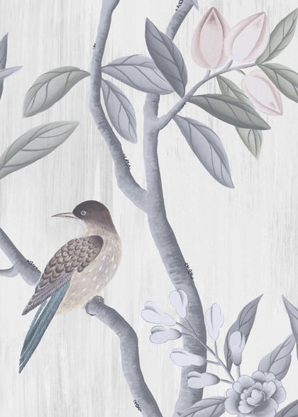 Chinoiserie Chic, Pearl Gray | Rebel Walls