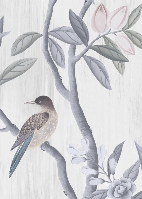 Chinoiserie Chic, Pearl Gray | Rebel Walls