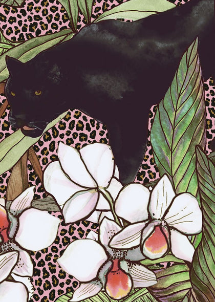 Alluring Panthers, Pink | Rebel Walls
