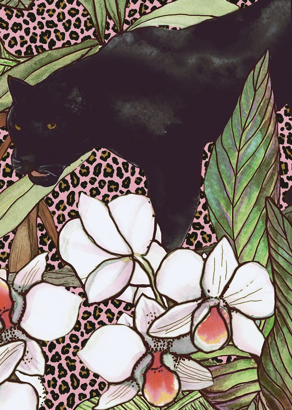 Alluring Panthers, Pink | Rebel Walls