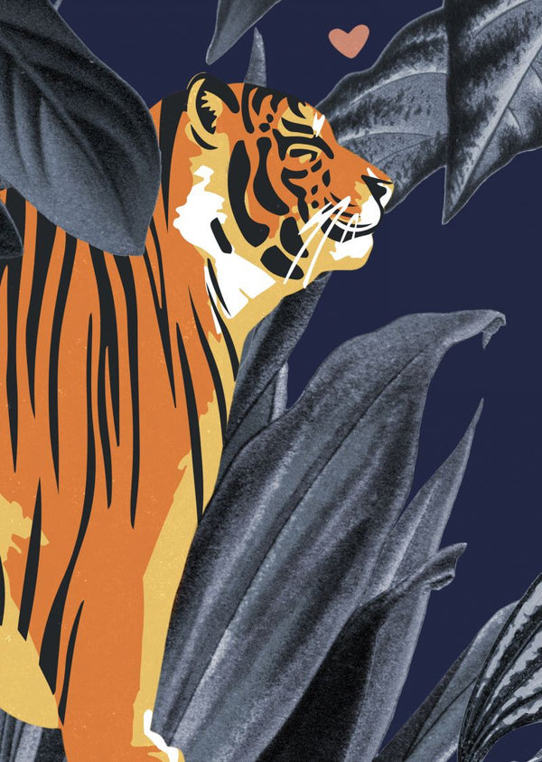 Mischievous Tigers, Moonlight | Rebel Walls