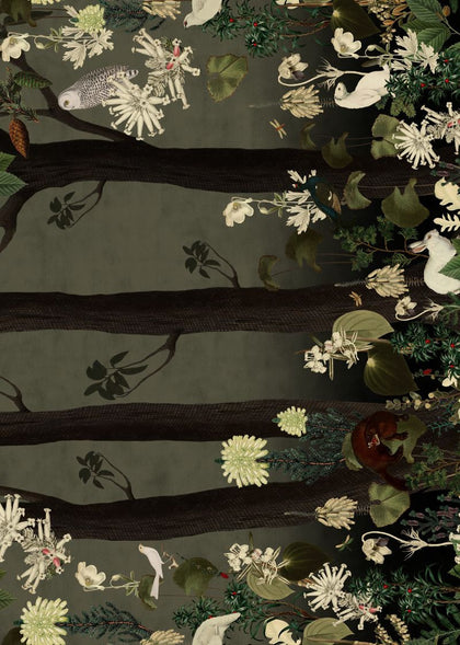 Rabbit Hole, Moss | Rebel Walls