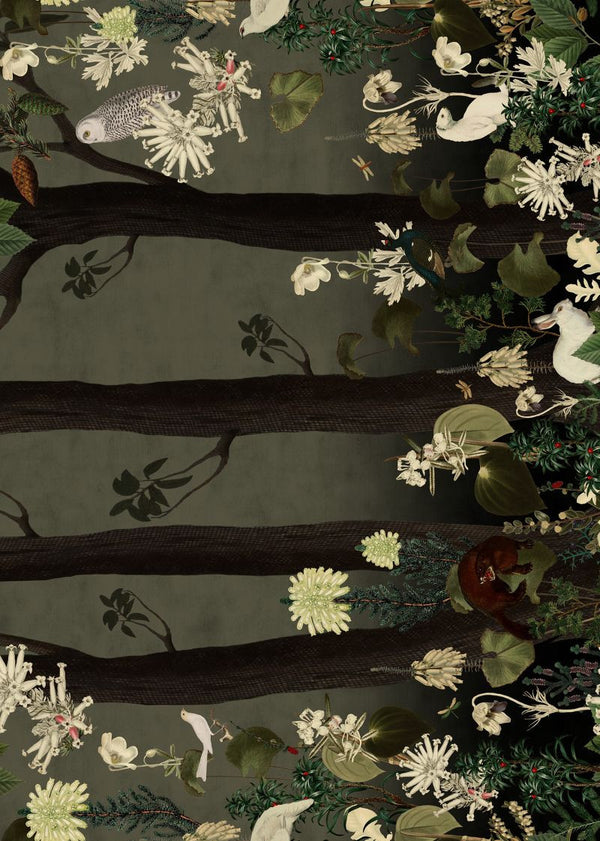Rabbit Hole, Moss | Rebel Walls