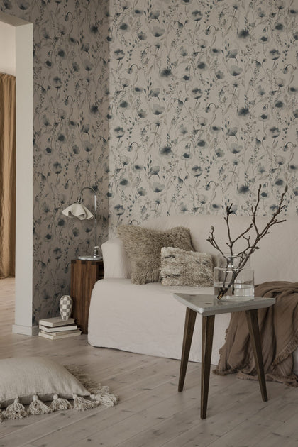Lo indigo blue sample Wallcovering | Sandberg
