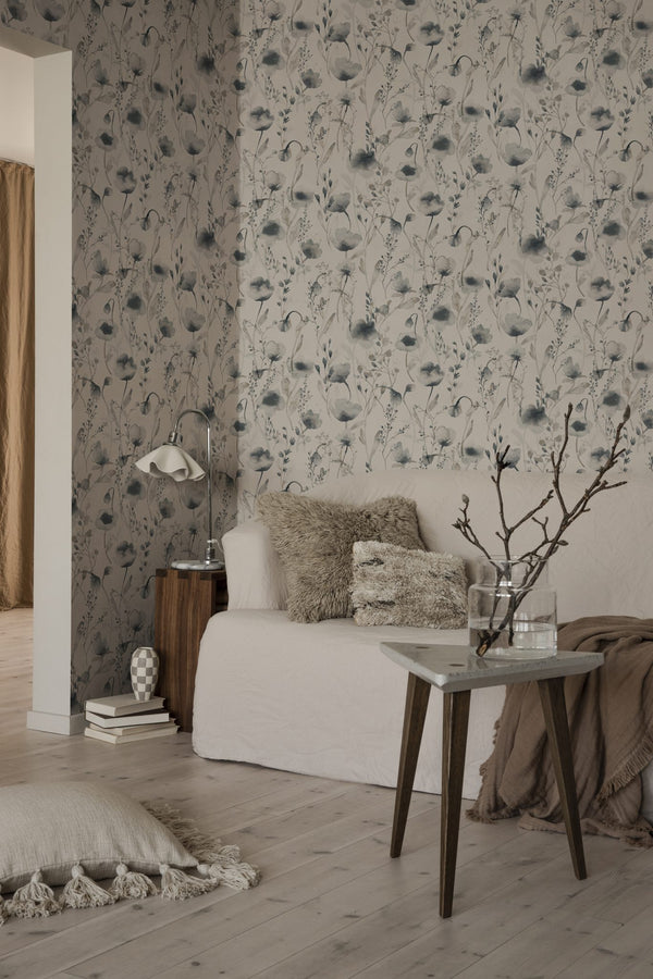 Lo indigo blue sample Wallcovering | Sandberg