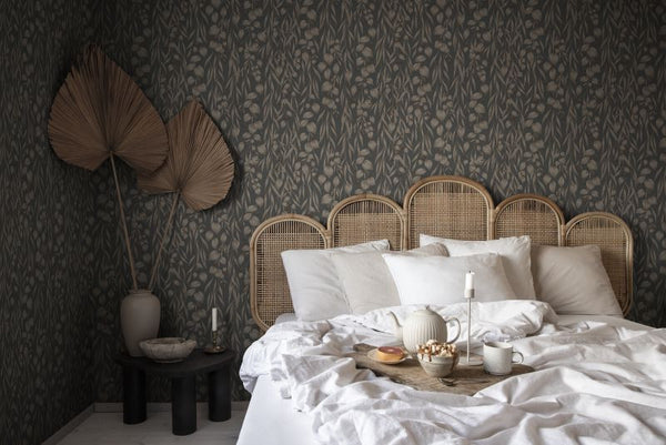 Sara indigo blue Wallcovering | Sandberg