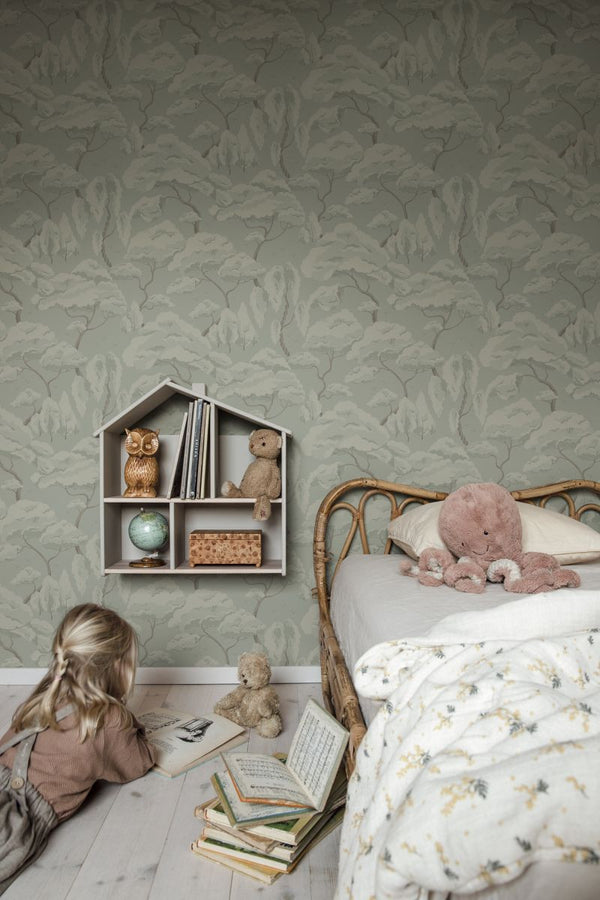 Kristoffer sage green Wallcovering | Sandberg