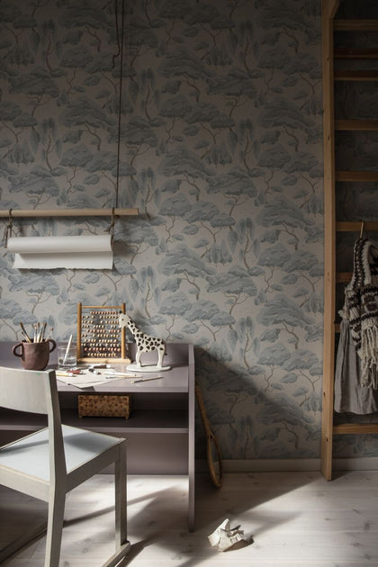 Kristoffer misty blue Wallcovering | Sandberg
