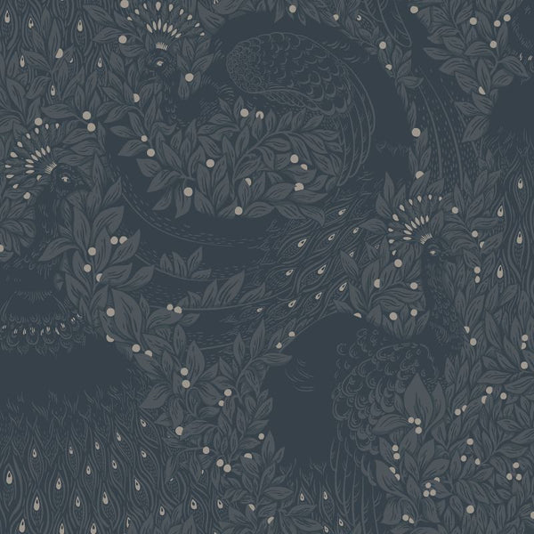 Evelina indigo blue sample Wallcovering | Sandberg