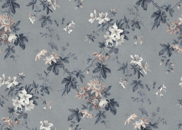 Faded Passion misty blue sample Wallcovering | Sandberg